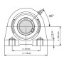 Подшипниковый узел UCPA208 TECHNIX