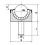 Шариковая опора (без фланца) SP 15 B-NF  M16X15 TECHNIX