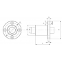 Линейный подшипник LMEF20-UU (KBF20PP) TECHNIX