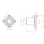 Линейный подшипник LMEK50-UU (KBK50PP) TECHNIX