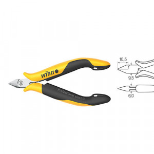 Бокорезы Professional ESD, 115мм мяг1,0мм, ср.тв0,6мм, тв0,3мм в блистере